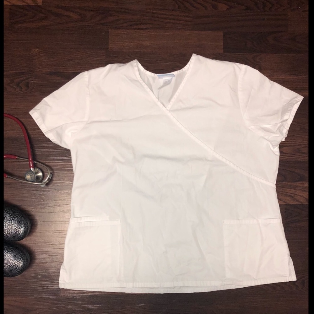 White Scrub Top